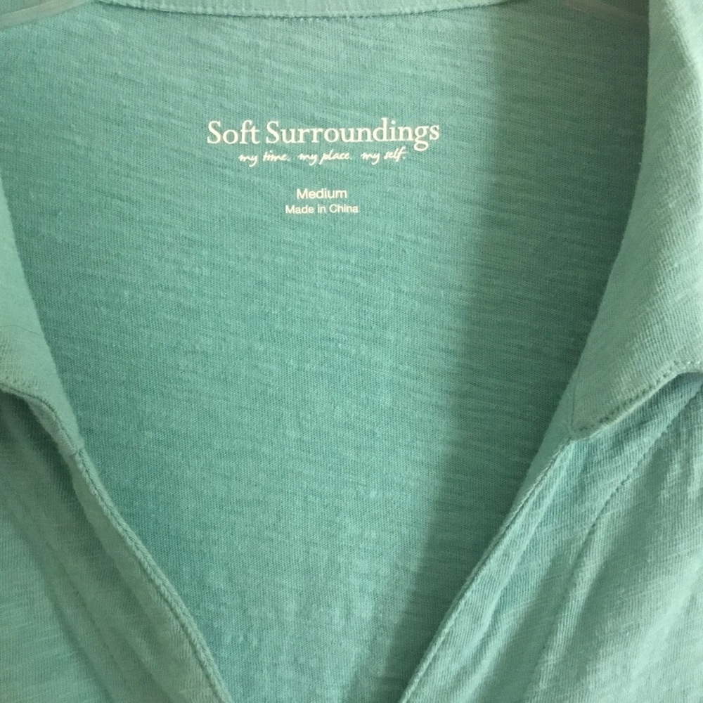 Soft Surroundings Danielle Button Tunic M - image 6